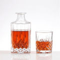 Mini Whiskyglasflasche gemustertes Glasflasche